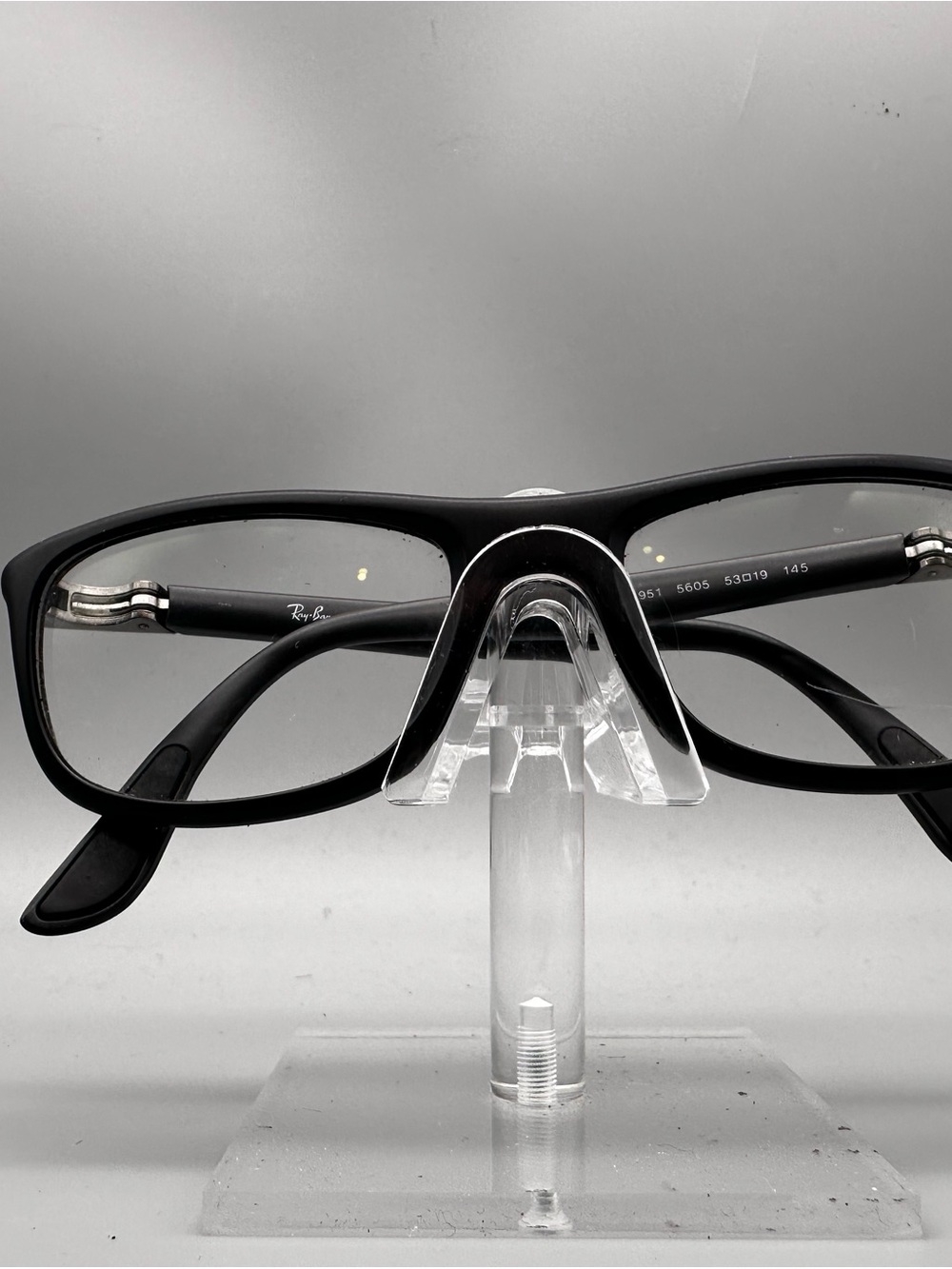 Ray-Ban RB 8951 5605 Matte Black Carbon Fiber Eyeglass Frames 53-19-145 Italy